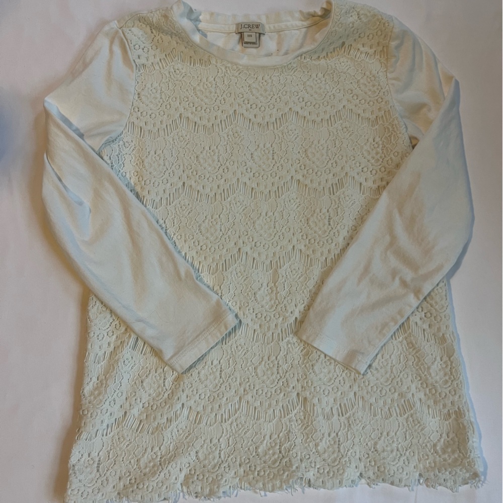 Lace front cream shirt